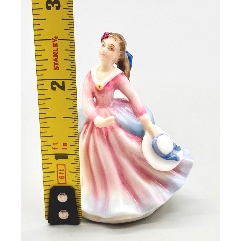 Royal Doulton Figurine Barbara Pink Blue Miniature Lady 16217 2.5 inch - Picture 11 of 11